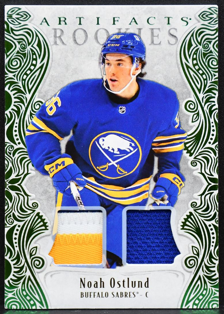 2025-26 UD Artifacts Emerald Material Ostlund 200 Sabres RC 69/99 Patch 3152