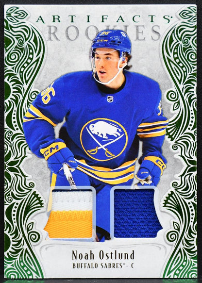 2025-26 UD Artifacts Emerald Material Ostlund 200 Sabres RC 69/99 Patch 3152