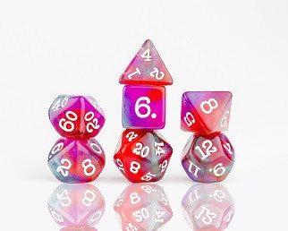 Sirius Dice Opal Glaze Dragonfruit 7-die Set