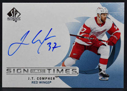 2024-25 SP Authentic J.T. Compher SOTT-JC Detroit Red Wings Auto