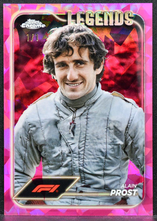 2024-25 Topps Chrome F1 - Pink Ice Refractor Alain Prost 190 McLaren 1/1