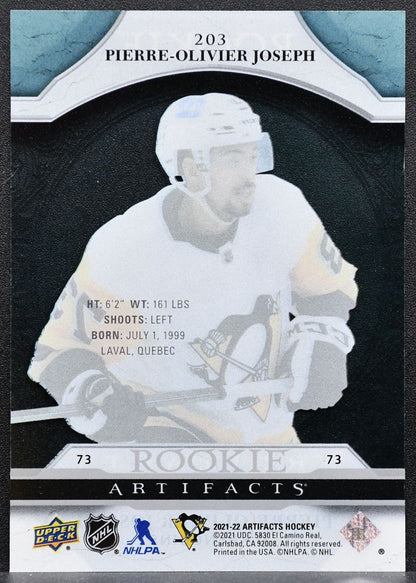 2021-22 UD Artifacts 2020-21 Update - Clear Cut Rookies Joseph Penguins 5722