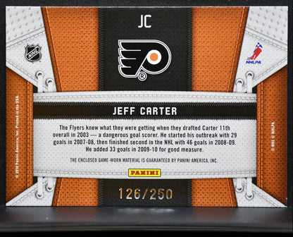2010-11 Panini Certified Fabric of the Game Jeff Carter /250 Jersey 0490