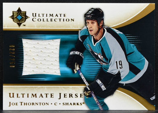 2005-06 UD Ultimate Collection Jerseys Joe Thornton Sharks 022/250 Jersey 2365