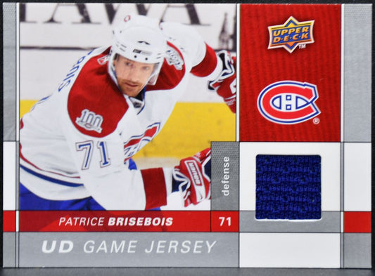 2009-10 UD Series 1 UD Game Jerseys Patrice Brisebois GJ-PA Jersey 8182
