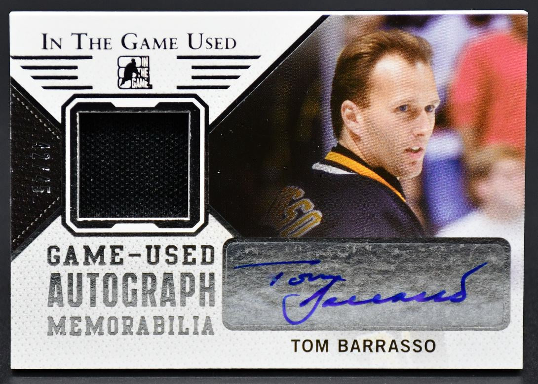 2014-15 Leaf In The Game Used Game-Used Auto Foil Barrasso Auto /45 Jersey