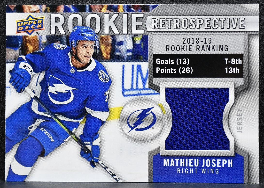 2019-20 UD Series 1 Rookie Retrospective Jersey Mathieu Joseph Jersey 0264