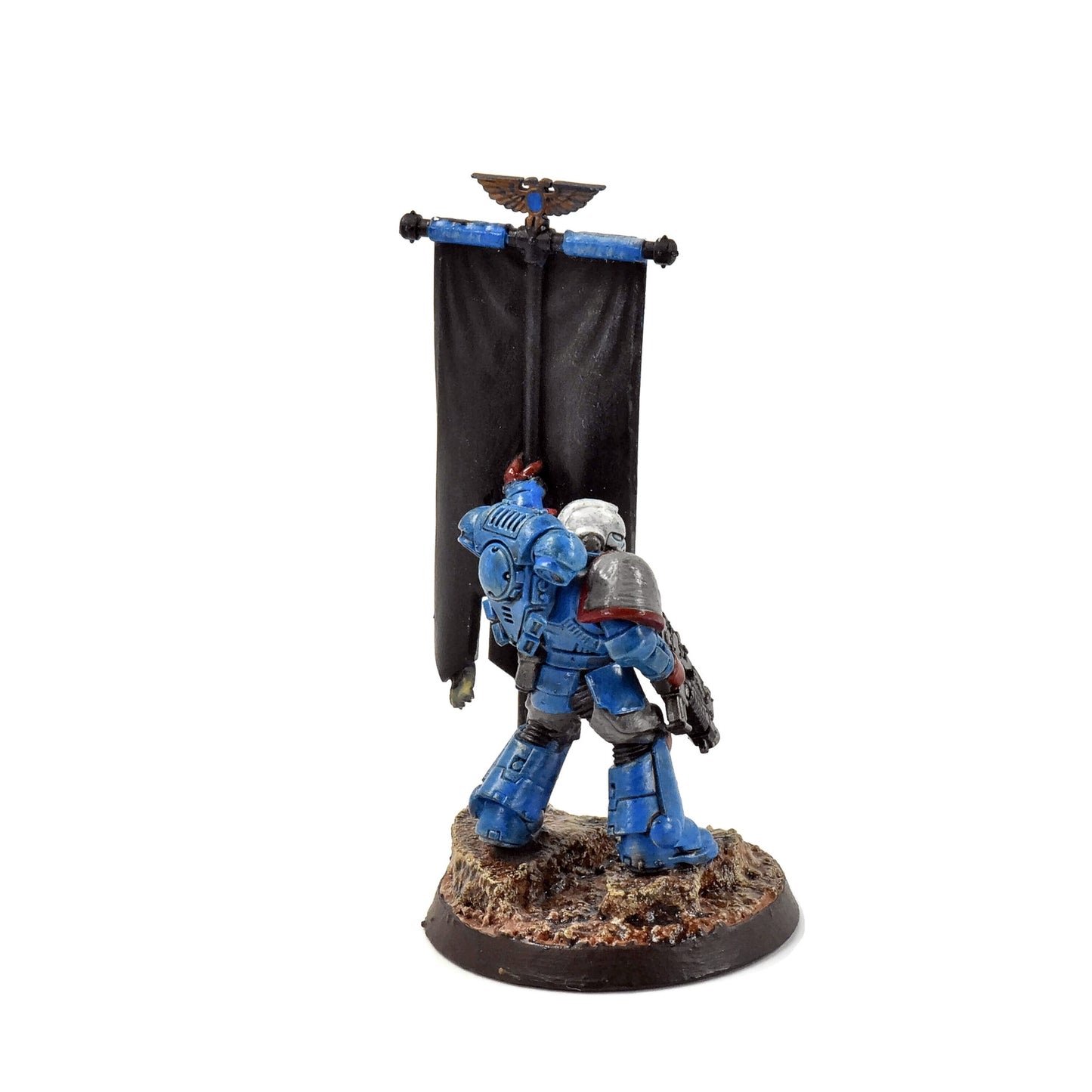 SPACE MARINES Ancient with Astartes Banner #1 WELL PAINTED 40K