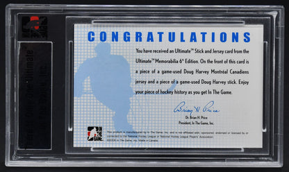 2006-07 ITG 6th Ultimate Stick and Jersey Doug Harvey 03/25 Jersey/Stick