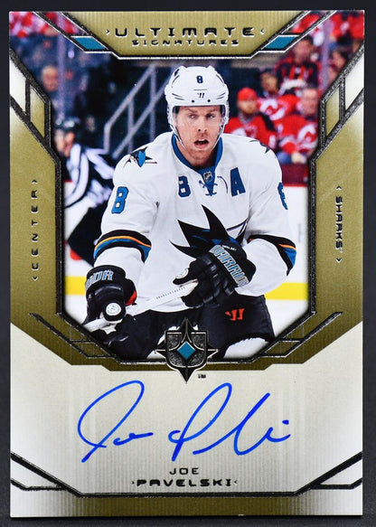 2014-15 UD Ultimate Collection 2004-05 Retro Signatures Joe Pavelski RUS-JP Auto