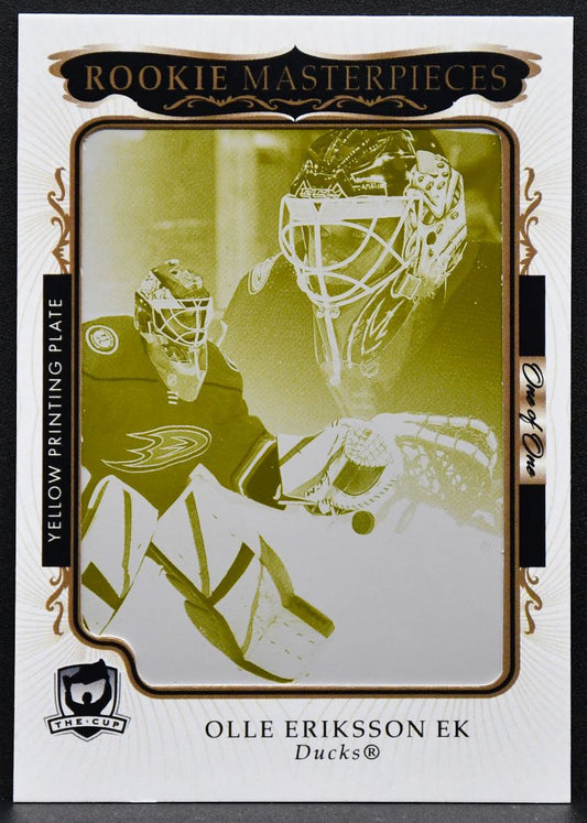 23-24 UD The Cup RC Masterpieces Yellow Printing Plate Eriksson Ek Ducks 1/1 8129