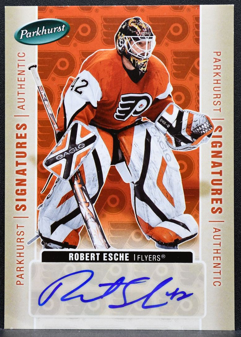 2005-06 Upper Deck Parkhurst Signatures Robert Esche RE Flyers Auto 1984