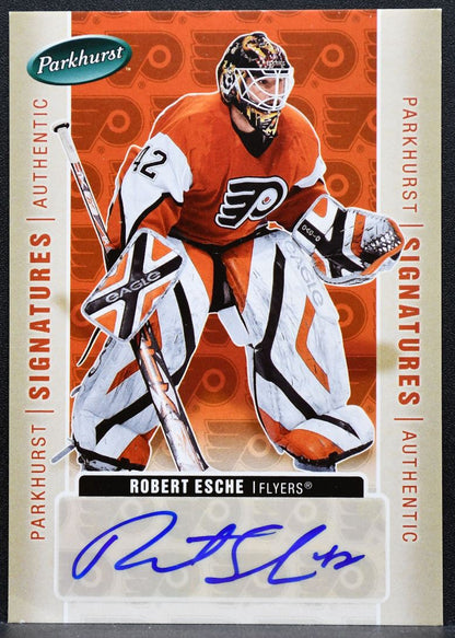 2005-06 Upper Deck Parkhurst Signatures Robert Esche RE Flyers Auto 1984