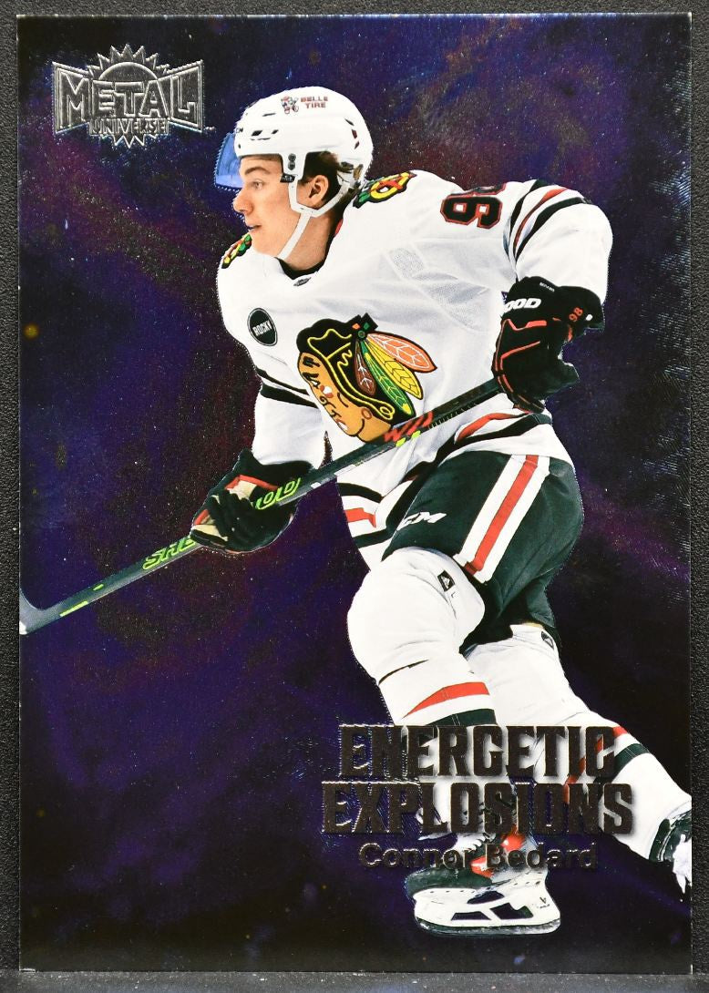 2023-24 SkyBox Metal Universe Energetic Explosions Connor Bedard EE-15 RC 2125