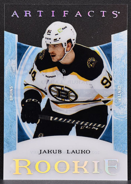2023-24 UD Artifacts Update 2022-23 Clear Cut Rookie Jakub Lauko Bruins RC 2935