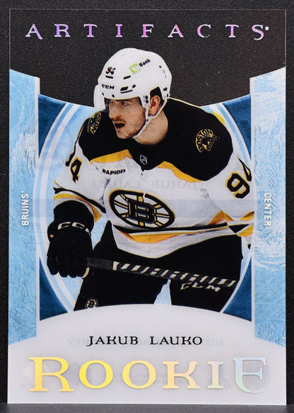 2023-24 UD Artifacts Update 2022-23 Clear Cut Rookie Jakub Lauko Bruins RC 2935