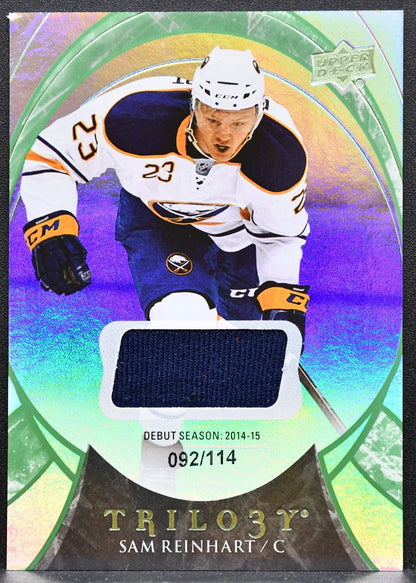 2015-16 UD Trilogy Debut Season Green Rainbow Foil Reinhart 092/114 Jersey 6137