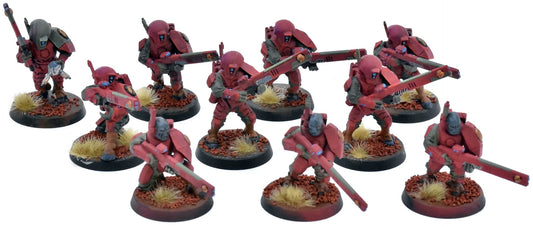 TAU EMPIRE 10 Fire Warriors #12 WELL PAINTED Warhammer 40K