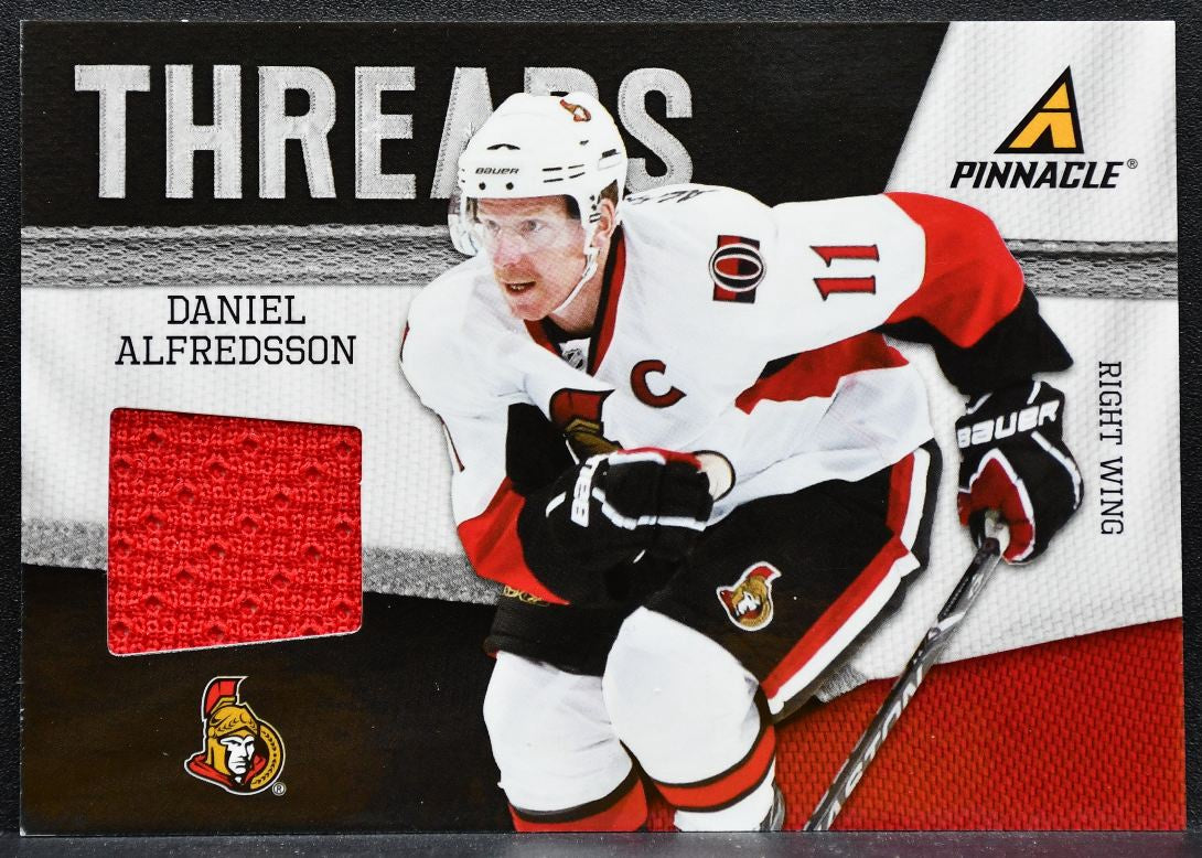 2011-12 Panini Pinnacle Threads Daniel Alfredsson 9 Ottawa Senators Jersey 5918