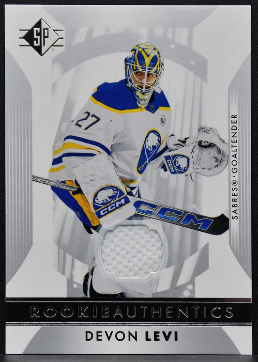 2023-24 SP Rookie Authentics Devon Levi 103 Buffalo Sabres Jersey 7840