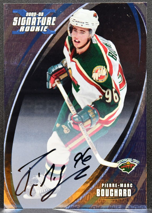 2002-03 Be a Player Signature Series Rookie Autos Bouchard RC Auto 7026