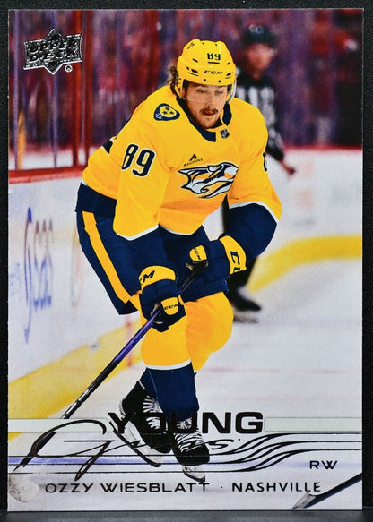 2025-26 Upper Deck Series 1 Young Guns Ozzy Wiesblatt 212 Nashville Predators RC 9645