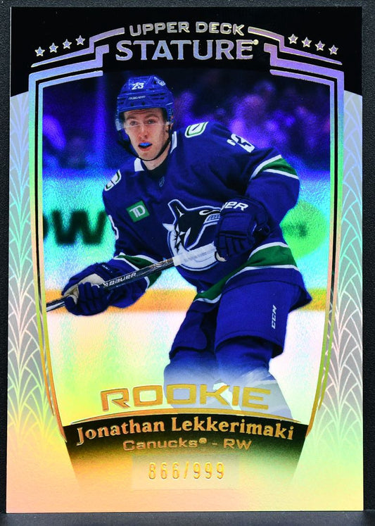 2024-25 Upper Deck Stature Rookie Jonathan Lekkerimaki 40 RC 866/999 7602