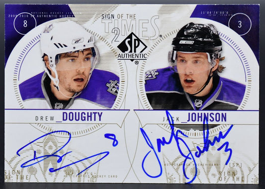 2009-10 SP Authentic Sign of the Times 2 Drew Doughty/Jack Johnson ST2-JD Auto