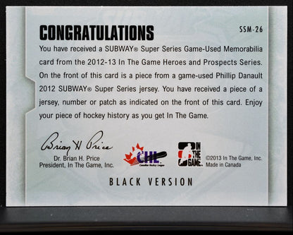 2012-13 In The Game Heroes and Prospects Subway Super Series Danault Jersey 0979