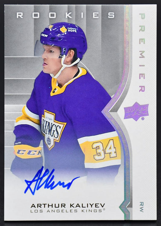 2020-21 UD Premier Silver Spectrum Arthur Kaliyev 98 Los Angeles Kings Auto