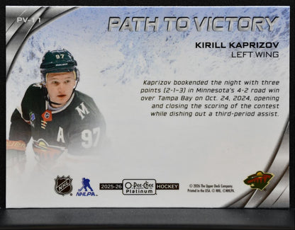 2025-26 O-Pee-Chee Platinum Path to Victory Kirill Kaprizov Minnesota Wild 2317