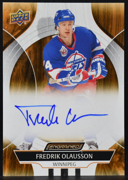 2024-25 UD Engrained Icons Auto Fredrik Olausson CA-FO Winnipeg Jets Auto 4665
