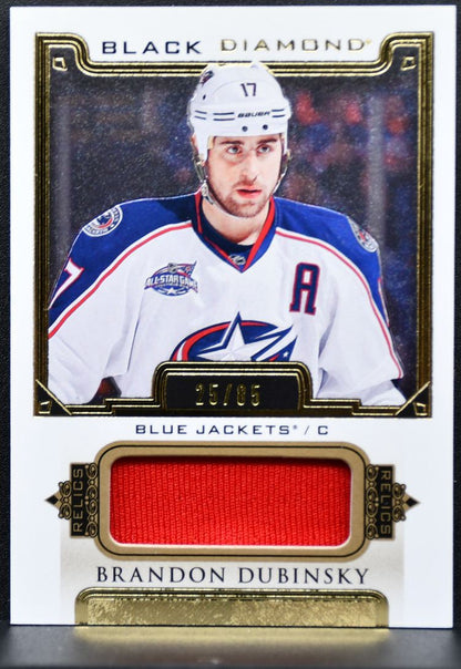 2015-16 UD Black Diamond Relics Brandon Dubinsky BDB-BD Jersey 2134