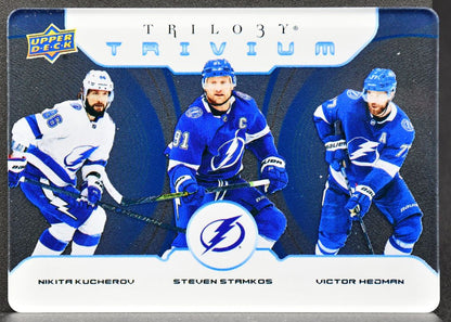 23-24 UD Trilogy Trivium Kucherov / Steven Stamkos / Victor Hedman Lightning 8488
