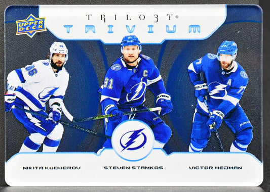 23-24 UD Trilogy Trivium Kucherov / Steven Stamkos / Victor Hedman Lightning 8488