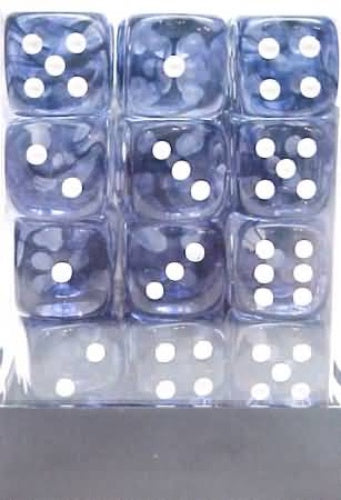 Nebula 36 * D6 Black / White 12mm Chessex Dice (CHX27808)