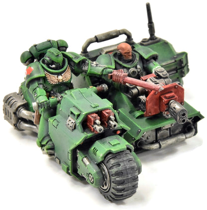 DARK ANGELS Attack Bike #1 WELL PAINTED Warhammer 40K Upgraded outrider