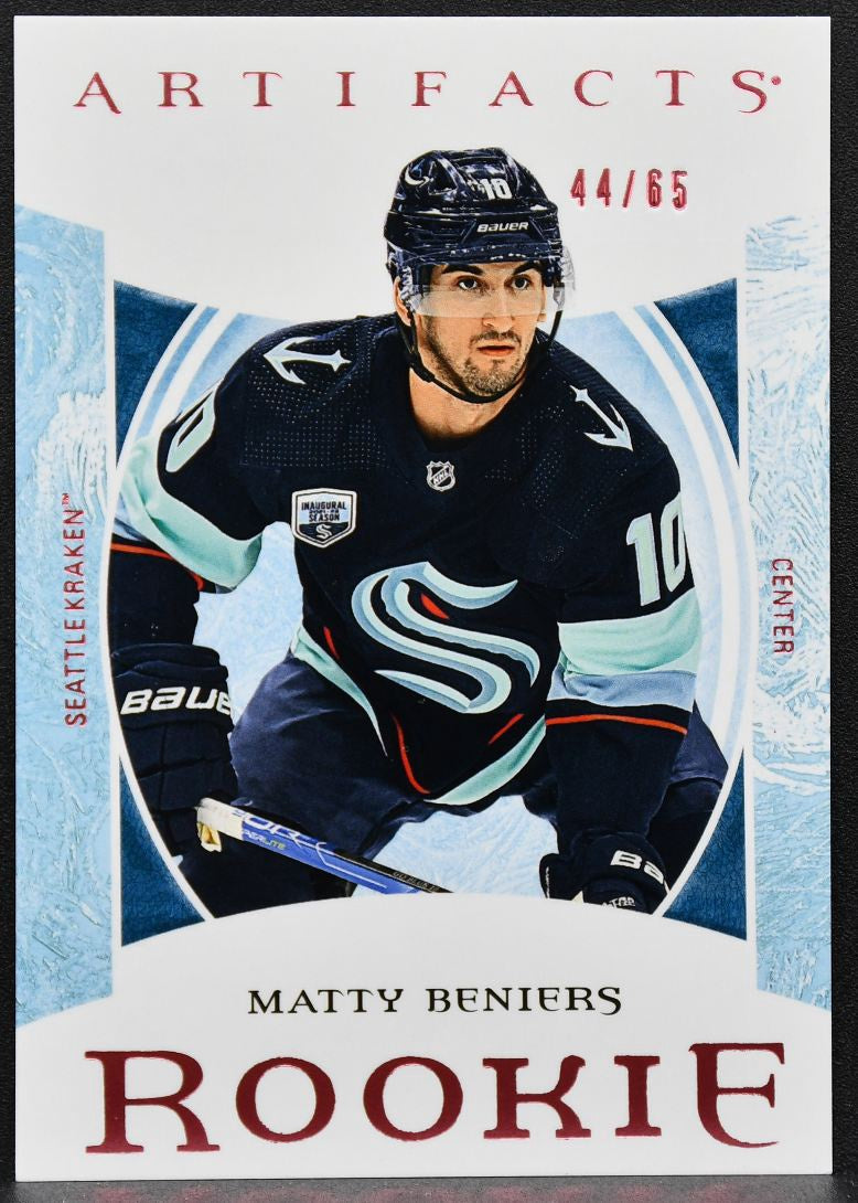 2022-23 UD Artifacts Rookie Rose Matty Beniers 180 Seattle Kraken RC 44/65 8938