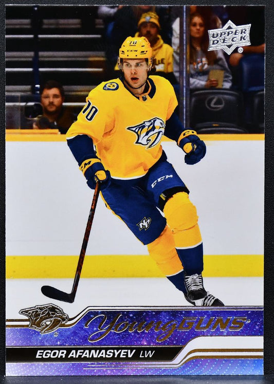 2023-24 Upper Deck Series 1 Young Guns Egor Afanasyev 226 Nashville Predators RC 8410