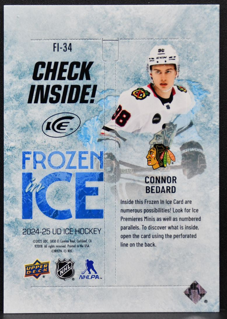 2024-25 Upper Deck Ice Frozen In Ice Connor Bedard FI-34 Chicago Blackhawks 6353