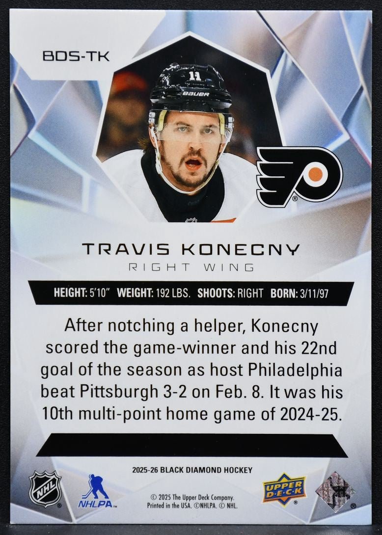 2025-26 Upper Deck Black Diamond Stars Travis Konecny BDS-TK 042/249 1739
