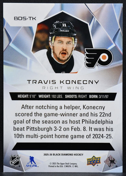 2025-26 Upper Deck Black Diamond Stars Travis Konecny BDS-TK 042/249 1739