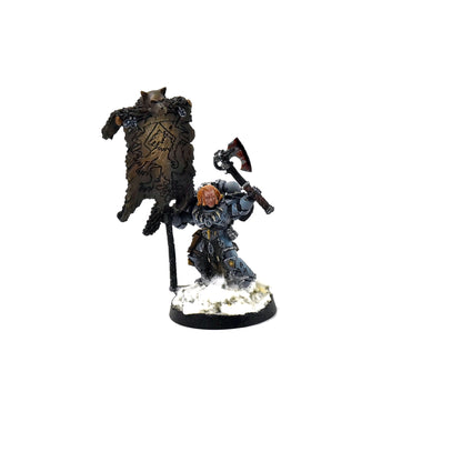SPACE WOLVES Grey Hunter with Wolf Standard #1 40k