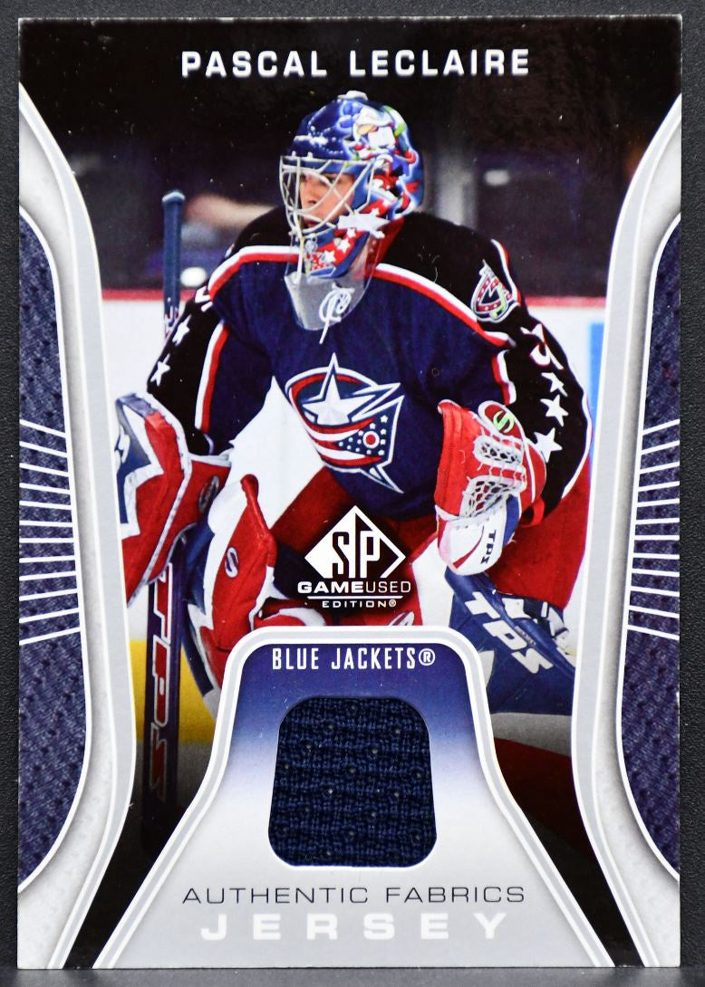 2006-07 SP Game Used Authentic Fabrics Pascal Leclaire AF-PL Blue Jackets Jersey 2486