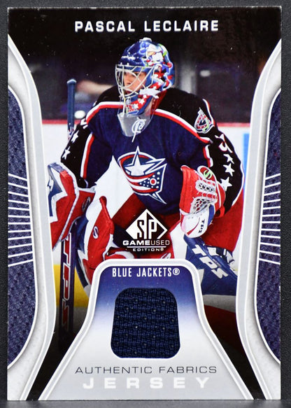 2006-07 SP Game Used Authentic Fabrics Pascal Leclaire AF-PL Blue Jackets Jersey 2486