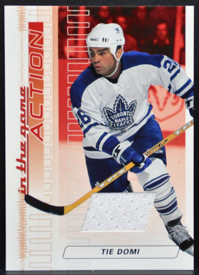 2003-04 In The Game Action Jerseys Tie Domi M-19 Toronto Maple Leafs Jersey 5241