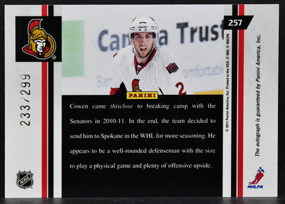 2010-11 Panini Pinnacle Ice Breakers Jared Cowen 257 RC Auto 233/299 2682