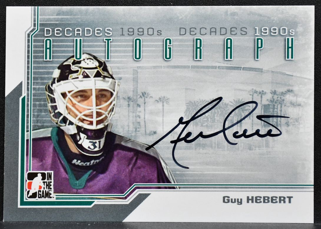2012-13 In The Game Decades 1990s Autograph Guy Hebert A-GHE Auto 9150