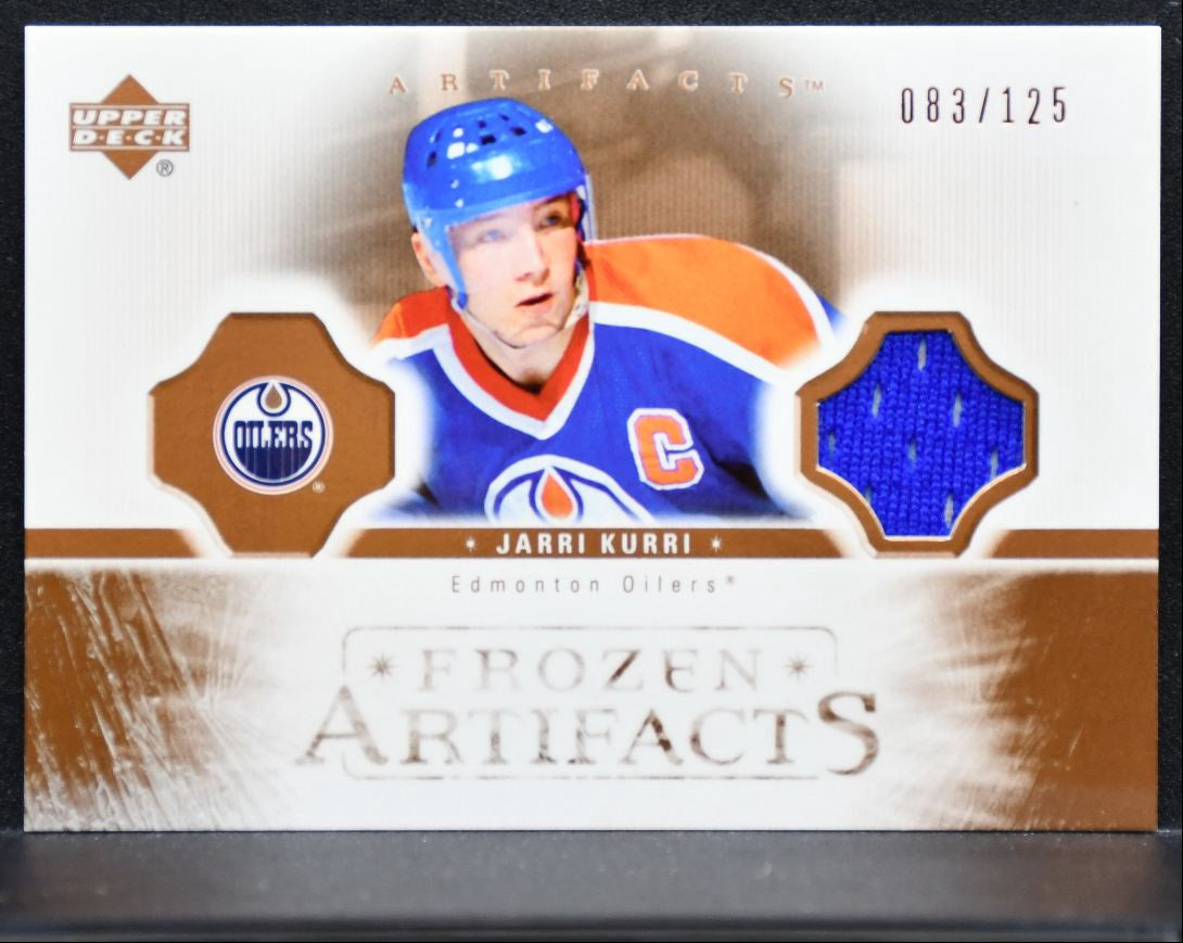 2005-06 UD Artifacts Frozen Copper Jari Kurri FA-JK Oilers 083/125 Jersey 2189