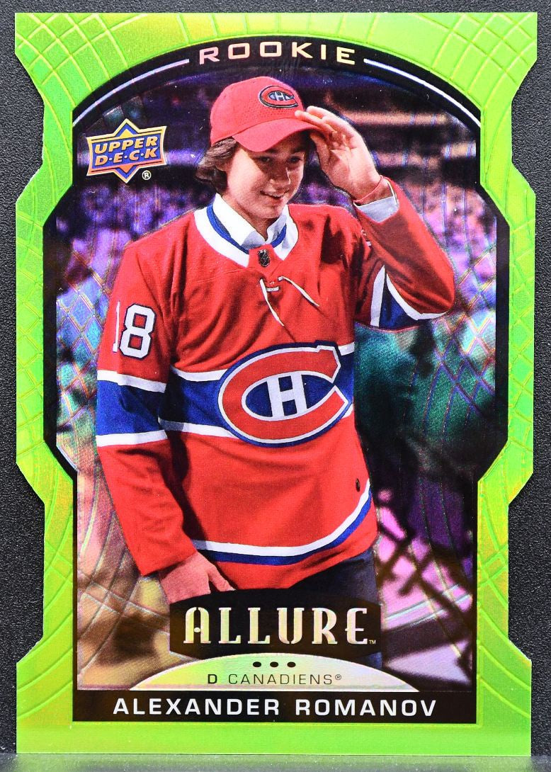 2020-21 UD Allure Rookie Green Quartz Alexander Romanov Canadiens RC 94/99 8358
